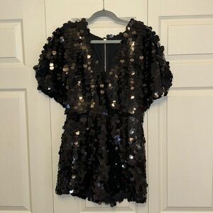 endless rose women’s dolman sleeve sequin romper